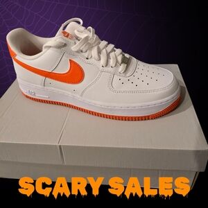 Nike White and Orange Sneakers